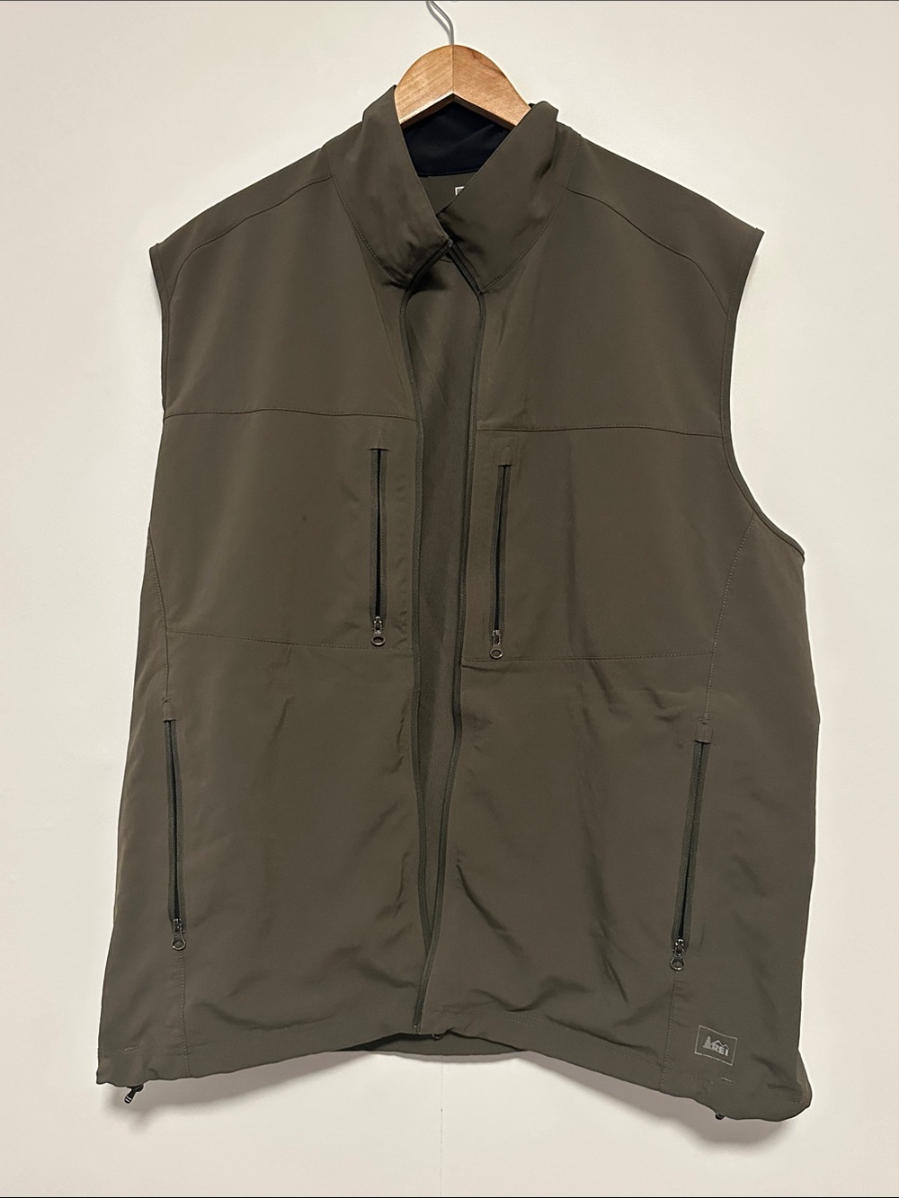 REI Men's Olive Utility Shell Vest